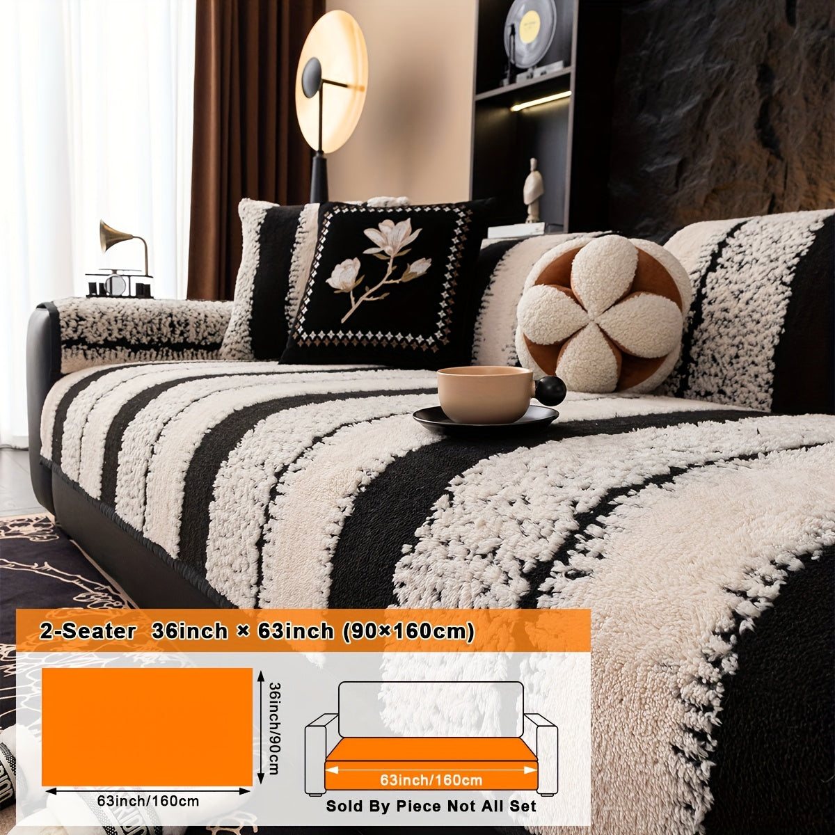 1pc Modern Plush Sofa Cushion Non-slip Breathable Pet Friendly for all Seasons Universal Machine Washable Sofa Protector Suitable For Armchairs And Sectional Sofas Suitable for Living Room Bedroom Study Room Home Decor Sofa Protector Cushion Cover