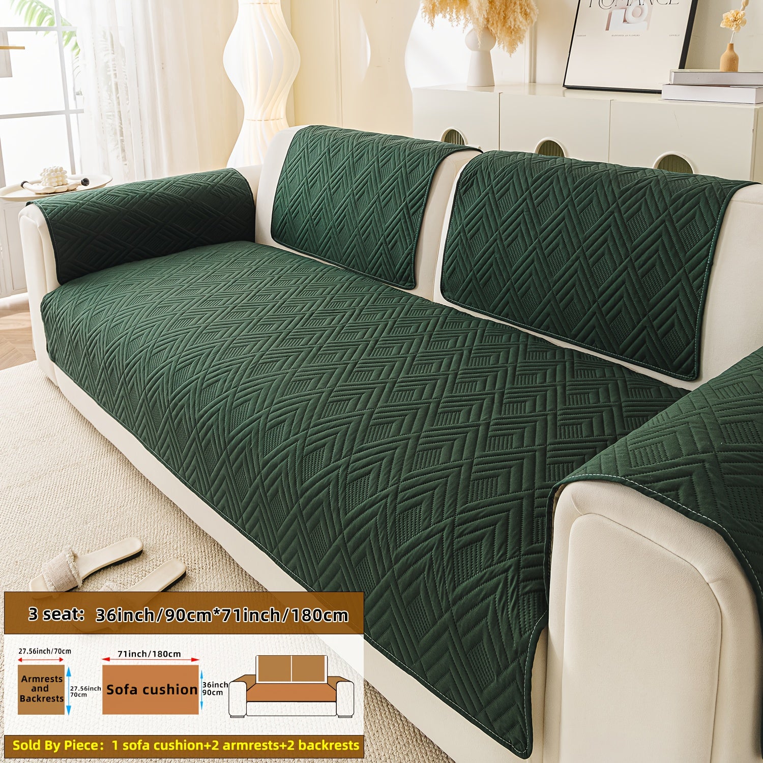 5pcs Ultrasonic Embossed Quilted Sofa Cushions, Designed for Warmth, Featuring Exquisite Embossing to Improve The Quality of Your Living Room Sofa