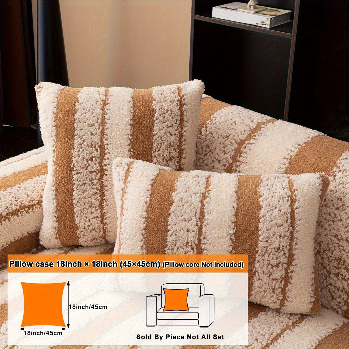 1pc Modern Plush Sofa Cushion Non-slip Breathable Pet Friendly for all Seasons Universal Machine Washable Sofa Protector Suitable For Armchairs And Sectional Sofas Suitable for Living Room Bedroom Study Room Home Decor Sofa Protector Cushion Cover