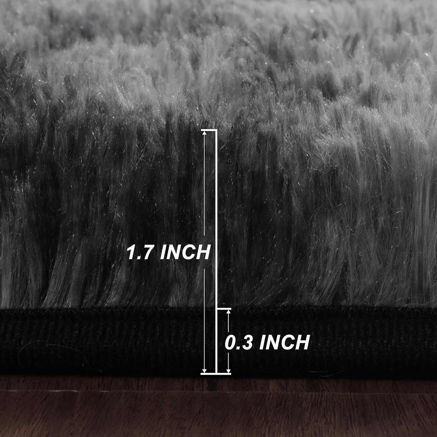 1pc Luxurious Rectangular Shaggy Plush Carpet Rug - Soft, Fluffy, Tie-dyed, Solid, Dark-colored, Non-slip, Machine Washable - Perfect for Living Room Sofa, bed Room, Home High-end Decorative, Easy to Clean, Long-lasting, and Versatile