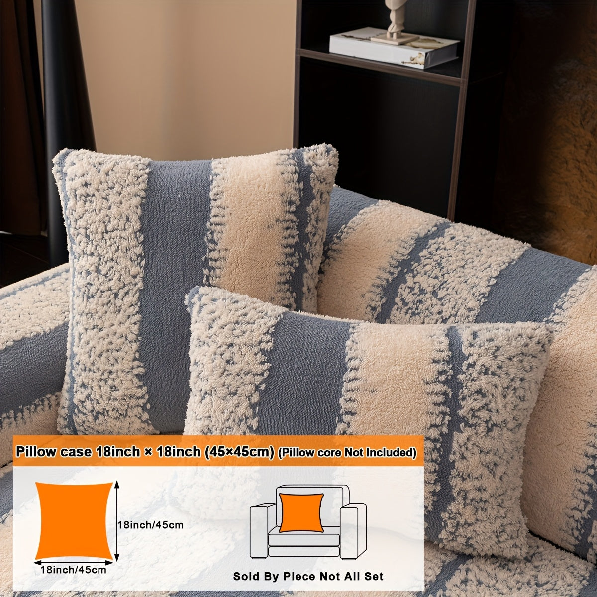 1pc Modern Plush Sofa Cushion Non-slip Breathable Pet Friendly for all Seasons Universal Machine Washable Sofa Protector Suitable For Armchairs And Sectional Sofas Suitable for Living Room Bedroom Study Room Home Decor Sofa Protector Cushion Cover