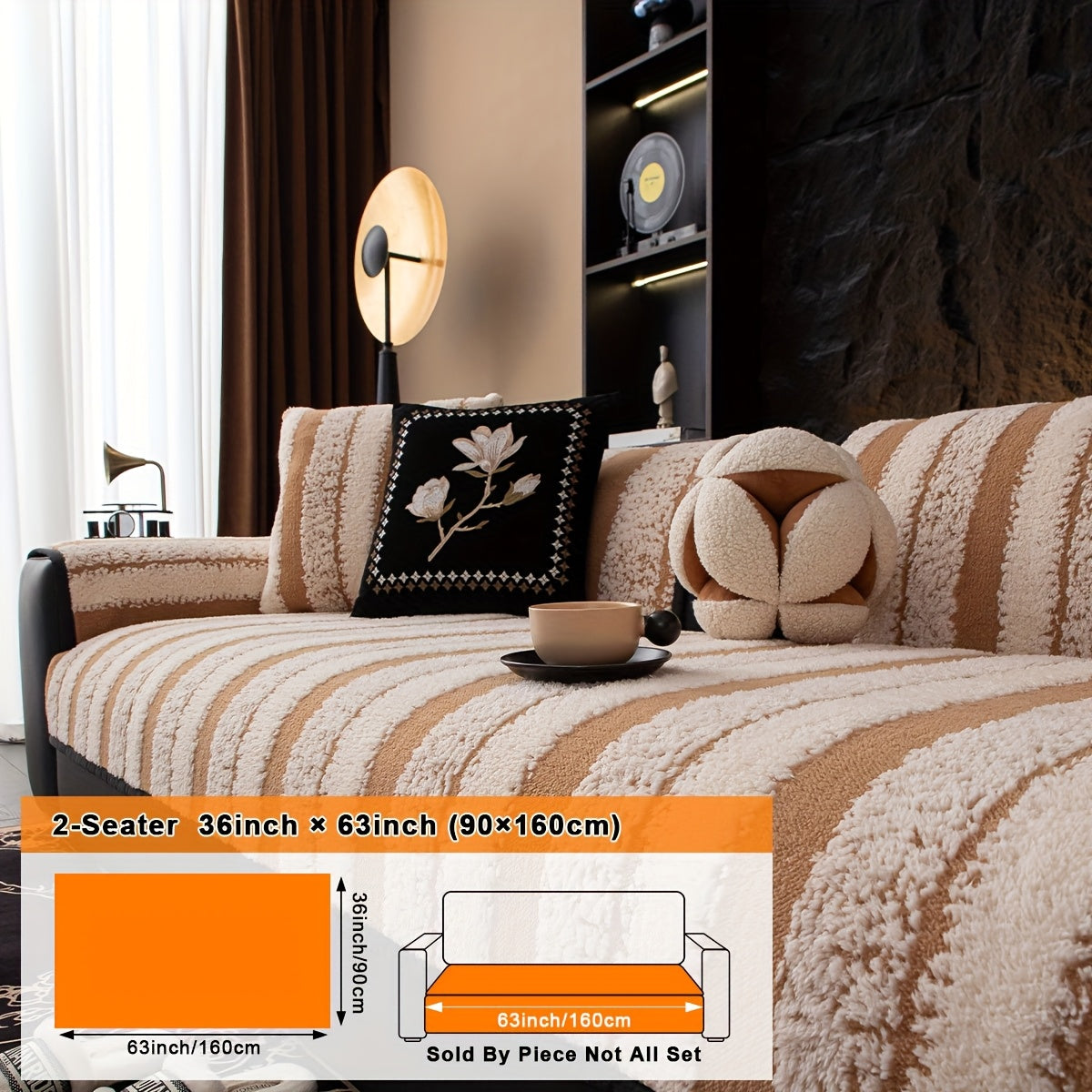 1pc Modern Plush Sofa Cushion Non-slip Breathable Pet Friendly for all Seasons Universal Machine Washable Sofa Protector Suitable For Armchairs And Sectional Sofas Suitable for Living Room Bedroom Study Room Home Decor Sofa Protector Cushion Cover