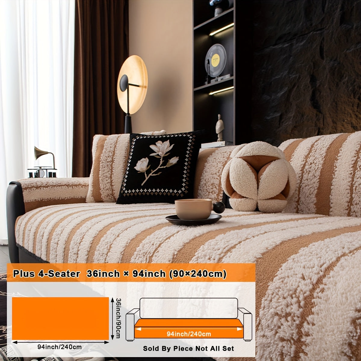 1pc Modern Plush Sofa Cushion Non-slip Breathable Pet Friendly for all Seasons Universal Machine Washable Sofa Protector Suitable For Armchairs And Sectional Sofas Suitable for Living Room Bedroom Study Room Home Decor Sofa Protector Cushion Cover