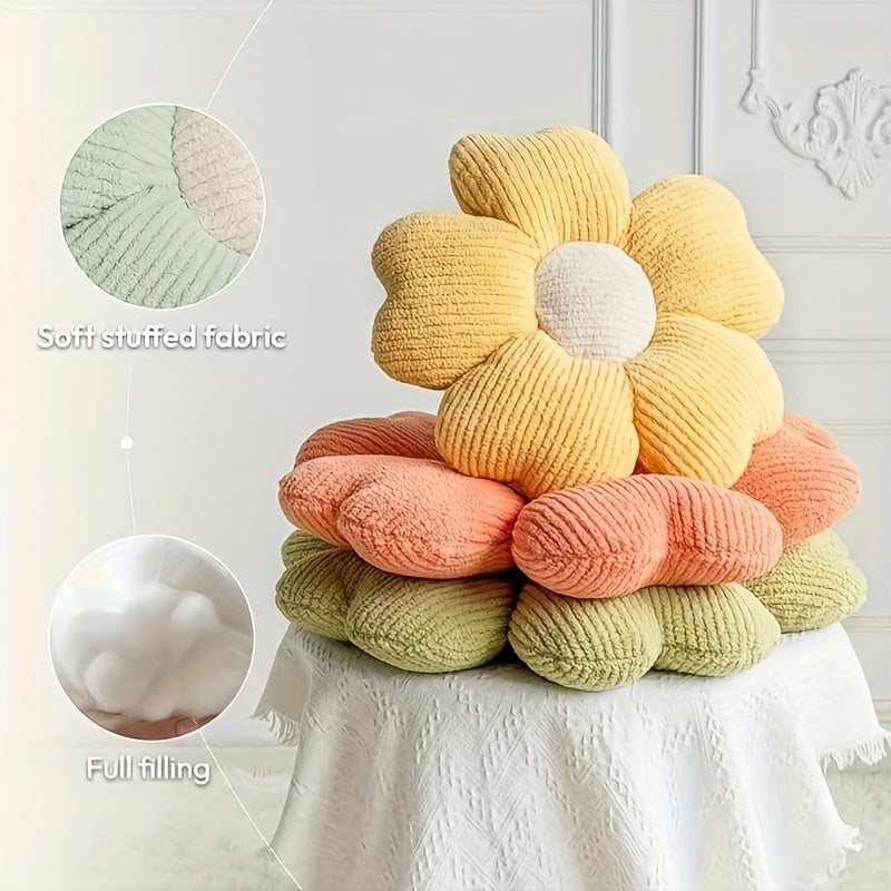 1pc Flower Throw Pillow, Flower Shaped Pillow, Floor Pillow, Seat Cushion, Cute Aesthetic Pillow As Room Decor, Decorative Pillows for Bed Sofa Couch, Throw Pillows Floor Pillows & Cushions
