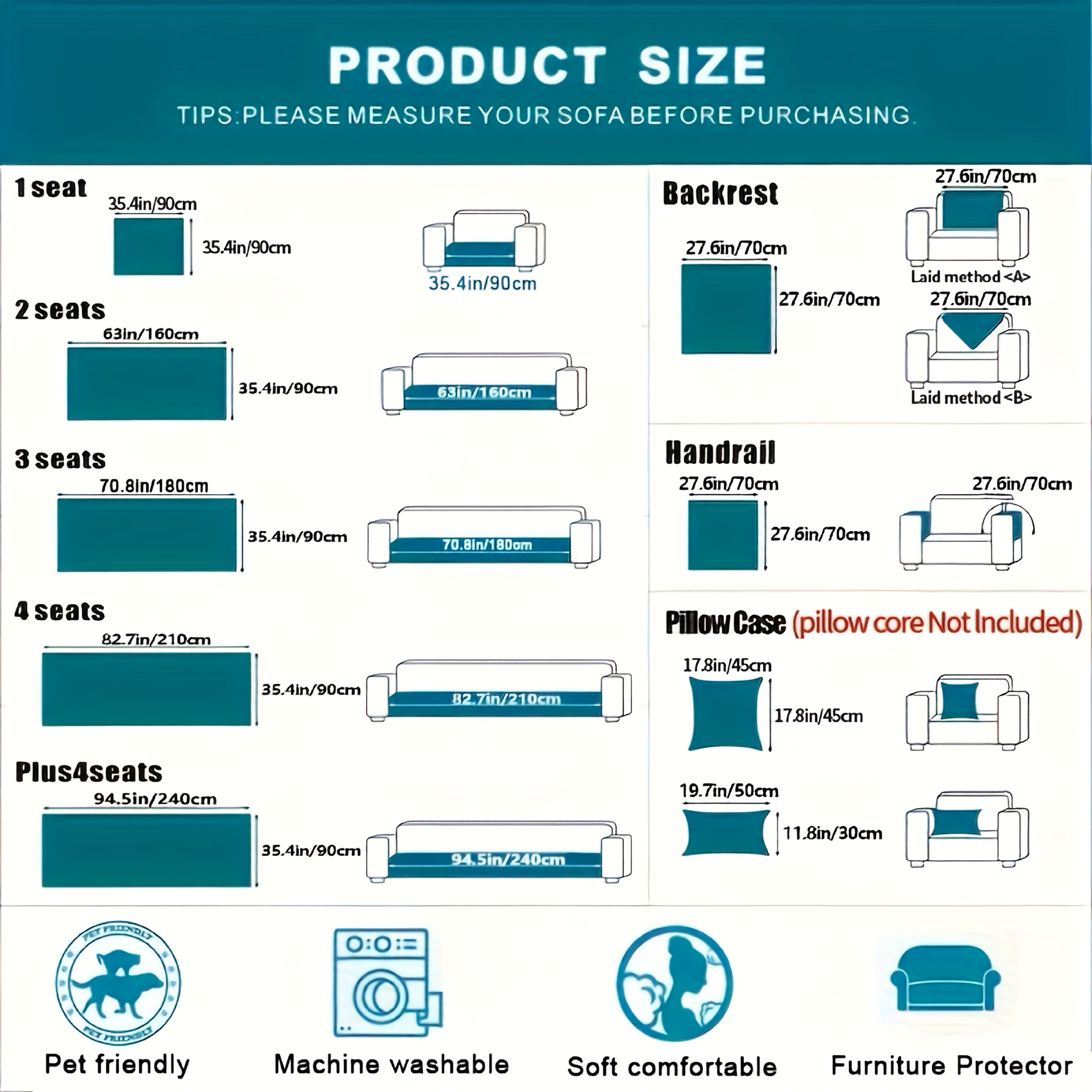 1pc Modern Plush Sofa Cushion Non-slip Breathable Pet Friendly for all Seasons Universal Machine Washable Sofa Protector Suitable For Armchairs And Sectional Sofas Suitable for Living Room Bedroom Study Room Home Decor Sofa Protector Cushion Cover