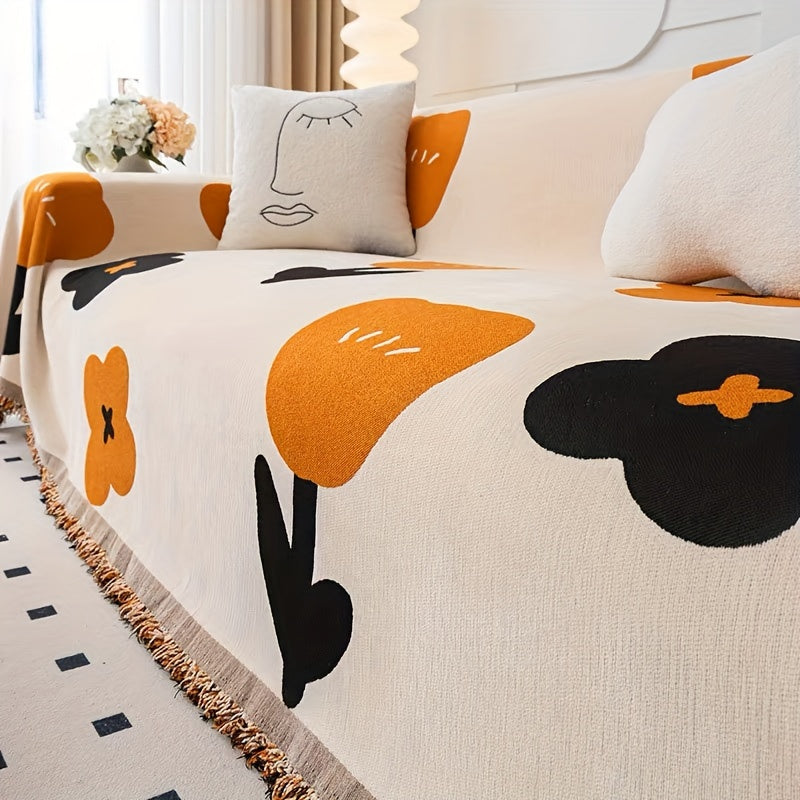 New Sofa Cover Cloth, All Season Universal, Non Slip, One Piece Full Coverage Sofa Cover Cloth, Cat Scratch Resistant, Non Stick Fur