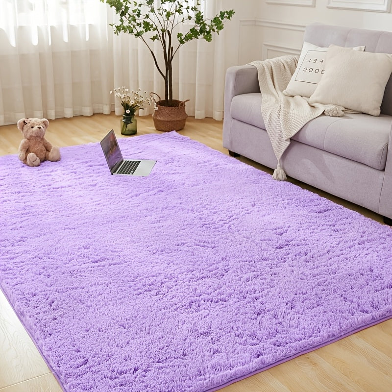 1pc Area Rugs for Living Room, Shaggy Plush Rug for Bedroom, Soft Non Slip Floor Carpet for Bedside, Fluffy Rug for Nursery, New Year Christmas Dorm and Home Decor