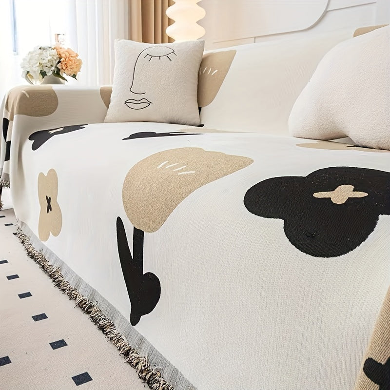 New Sofa Cover Cloth, All Season Universal, Non Slip, One Piece Full Coverage Sofa Cover Cloth, Cat Scratch Resistant, Non Stick Fur