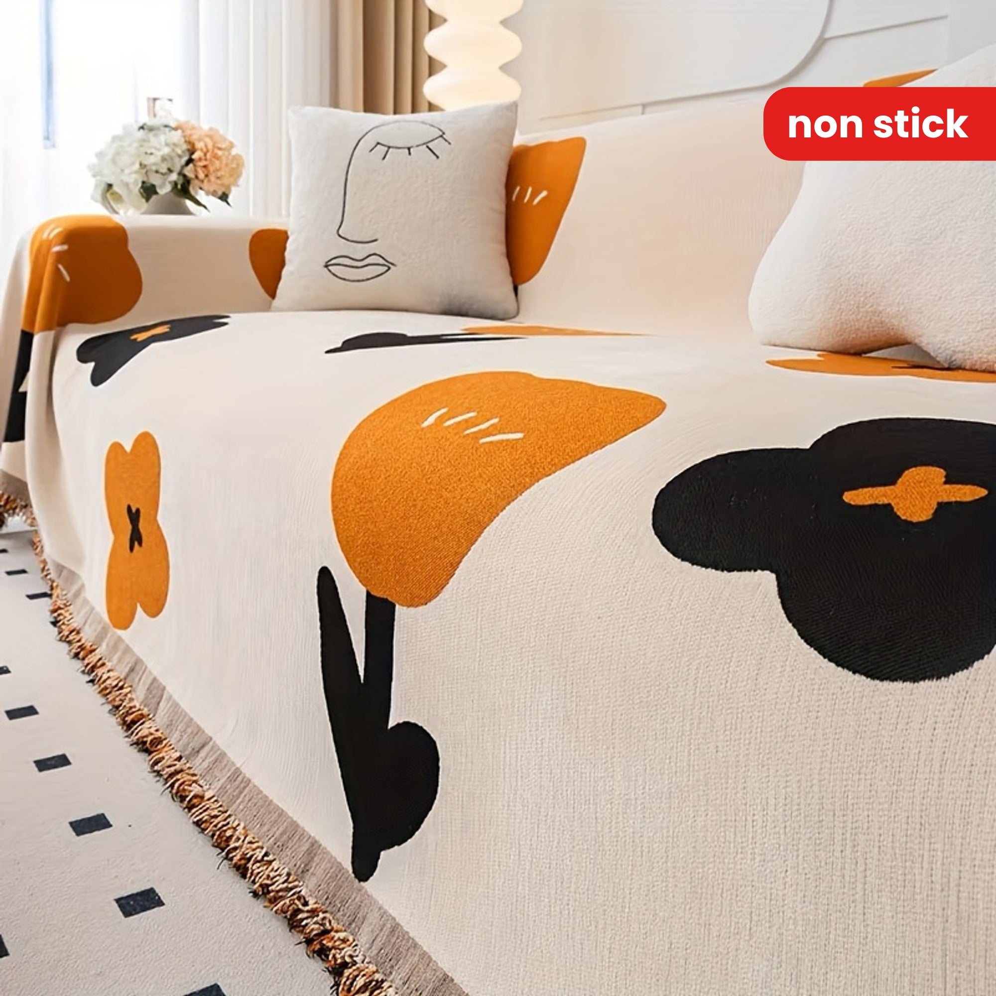 New Sofa Cover Cloth, All Season Universal, Non Slip, One Piece Full Coverage Sofa Cover Cloth, Cat Scratch Resistant, Non Stick Fur