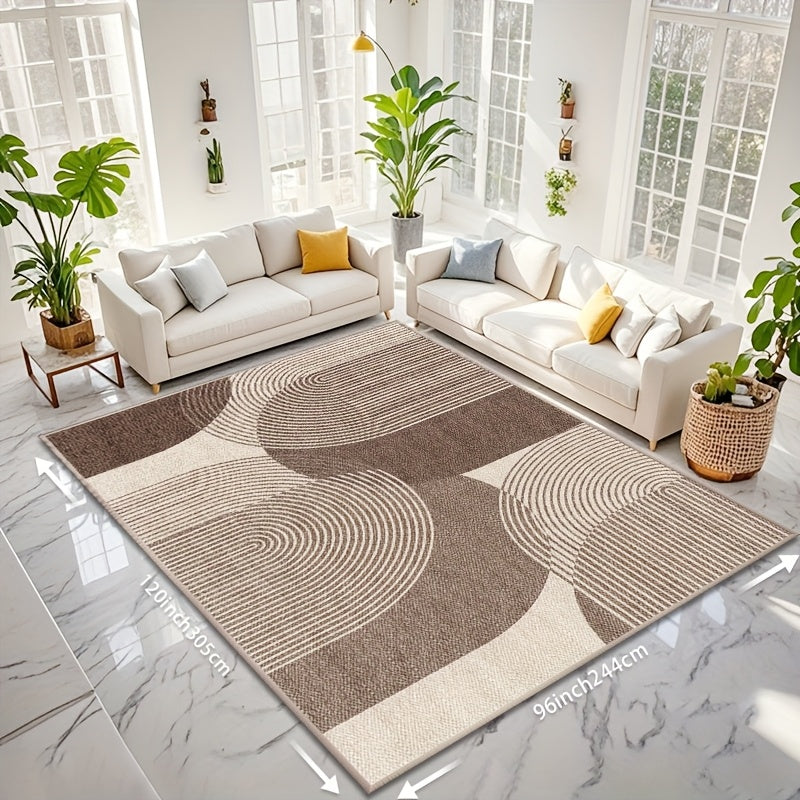 Area Rug That Can Be Machine Washed, Featuring a And Spill-Resistant Surface, Non-Slip Backing, And Properties, Ideal for Living Rooms, Bedrooms, Kitchens, Or Dining Areas. Suitable for Outdoor Patio Decor