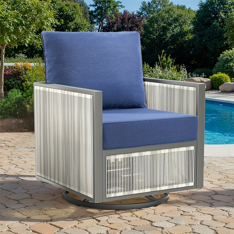 4 Pairs Outdoor Seat Cushions for Patio Sofa Couch Chair Seat Cushions Deep Seat Cushion 24 x 24 x 6 Inch