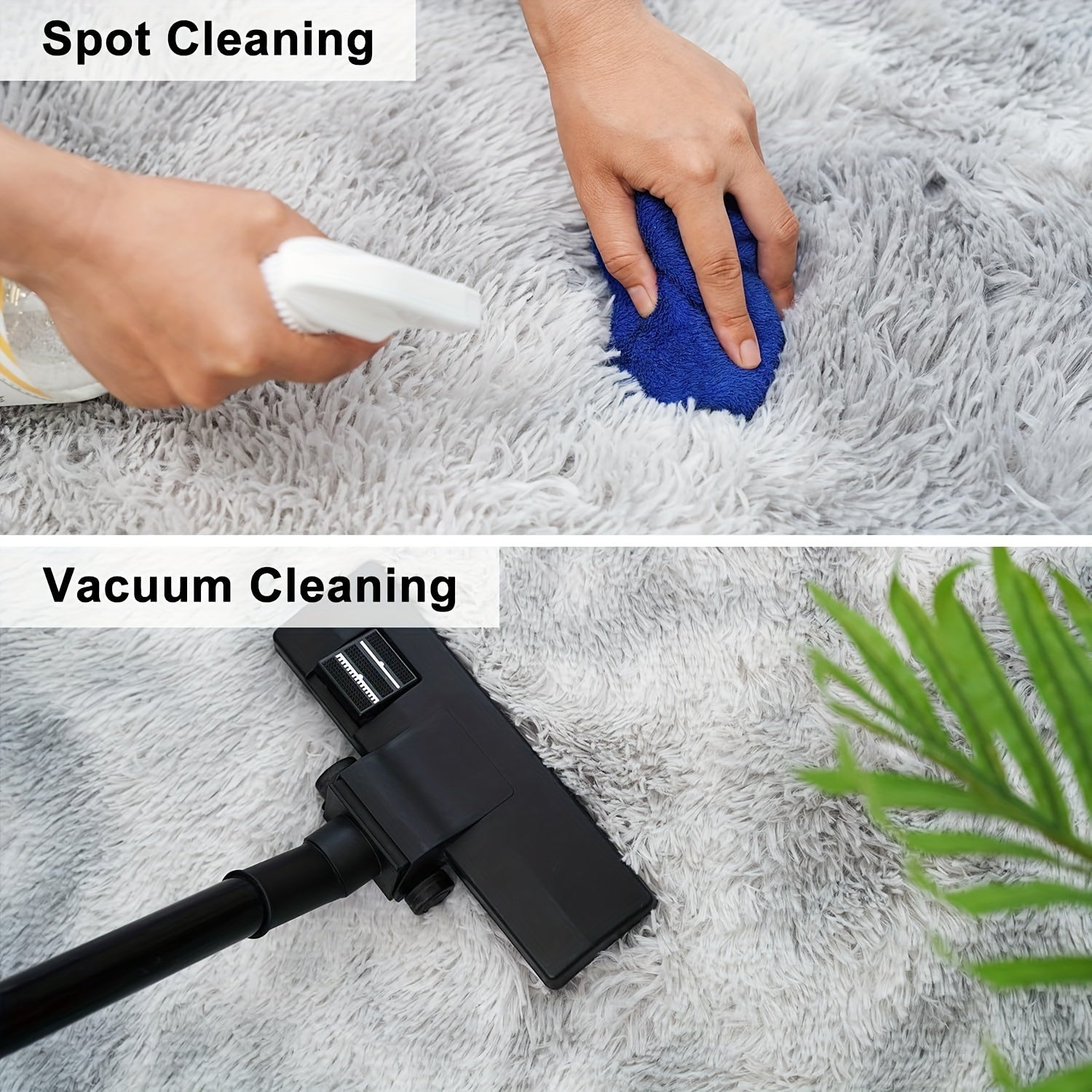 1pc Luxurious Rectangular Shaggy Plush Carpet Rug - Soft, Fluffy, Tie-dyed, Solid, Dark-colored, Non-slip, Machine Washable - Perfect for Living Room Sofa, bed Room, Home High-end Decorative, Easy to Clean, Long-lasting, and Versatile