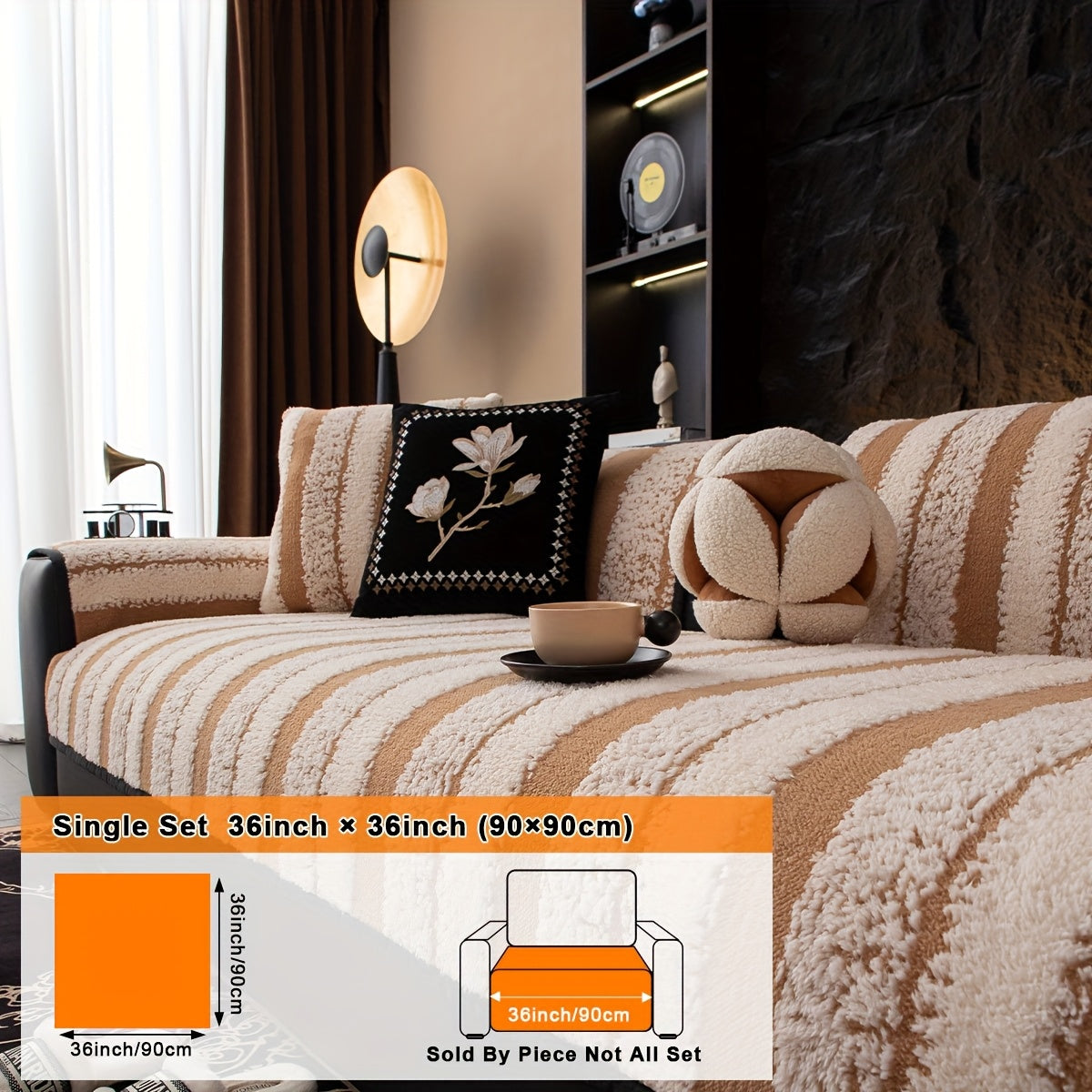 1pc Modern Plush Sofa Cushion Non-slip Breathable Pet Friendly for all Seasons Universal Machine Washable Sofa Protector Suitable For Armchairs And Sectional Sofas Suitable for Living Room Bedroom Study Room Home Decor Sofa Protector Cushion Cover