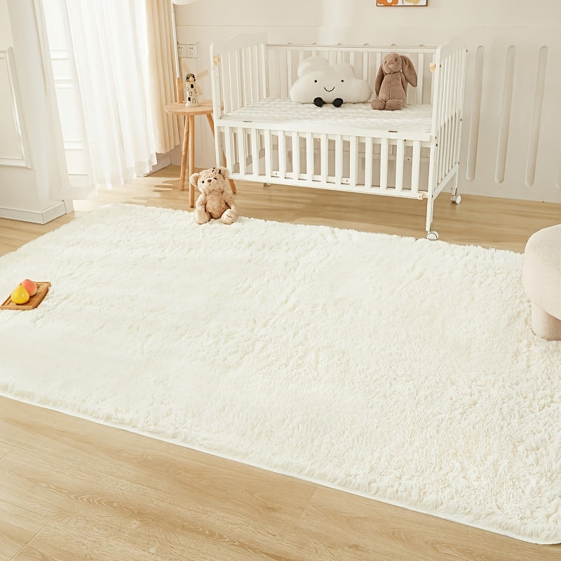 1pc Area Rugs for Living Room, Shaggy Plush Rug for Bedroom, Soft Non Slip Floor Carpet for Bedside, Fluffy Rug for Nursery, New Year Christmas Dorm and Home Decor