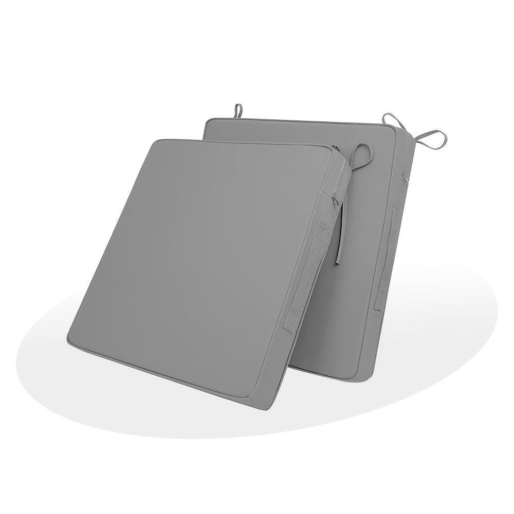 2pcs Waterproof Sofa Cushion, Indoor Square Dining Chair Pad, Heavy-Duty Comfort Design, Easy-to-Install Safety Straps, Durable Indoor\u002FOutdoor Chair Pad for Balcony, Patio, Garden, Living Room, Bedroom, Study, ' Room, Available in Gray, Black