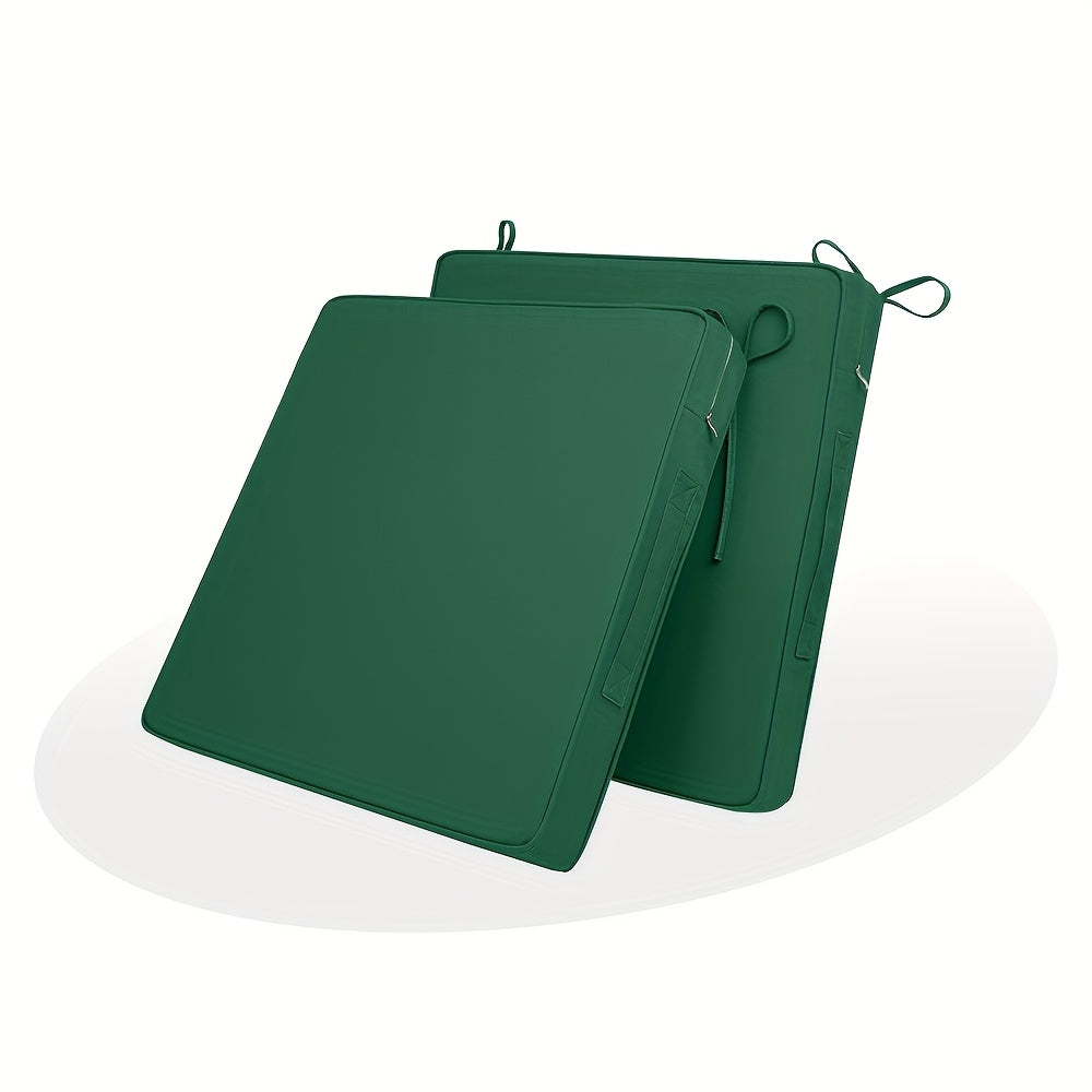 2pcs Waterproof Sofa Cushion, Indoor Square Dining Chair Pad, Heavy-Duty Comfort Design, Easy-to-Install Safety Straps, Durable Indoor\u002FOutdoor Chair Pad for Balcony, Patio, Garden, Living Room, Bedroom, Study, ' Room, Available in Gray, Black