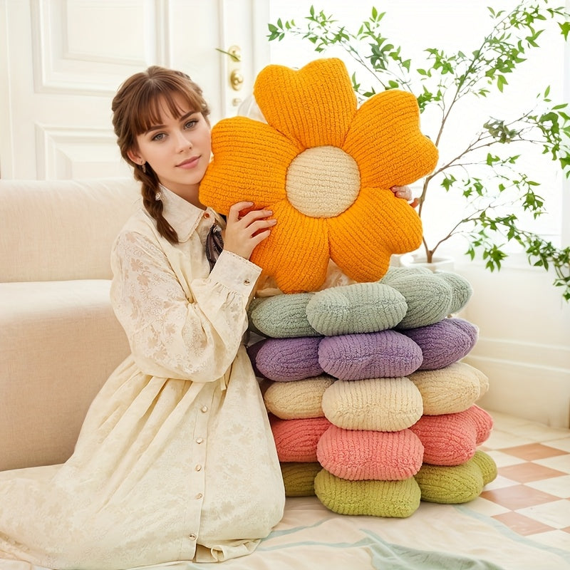 1pc Flower Throw Pillow, Flower Shaped Pillow, Floor Pillow, Seat Cushion, Cute Aesthetic Pillow As Room Decor, Decorative Pillows for Bed Sofa Couch, Throw Pillows Floor Pillows & Cushions